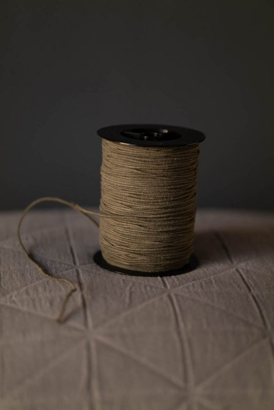 2mm Recycled Cotton Elastic - Khaki - Merchant & Mills (Sold Per Meter)