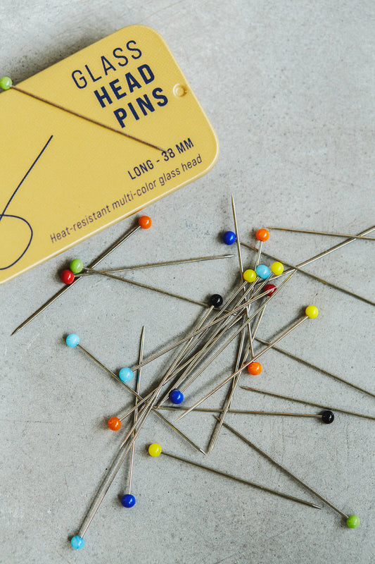 Glass Headed Pins 38mm - Sewply