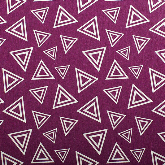 Cotton Panama - Oeko-Tex® - European Import -  TRIANGLES - Magenta